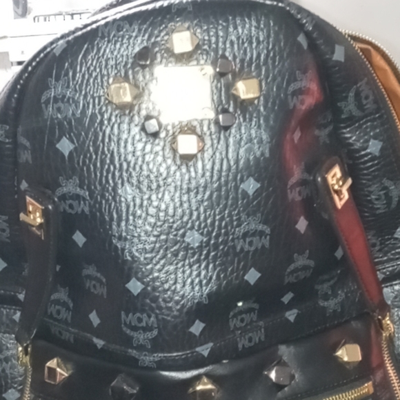 Brand New MCM Studded Dual Stark Laptop Backpack - Picture 2 of 10